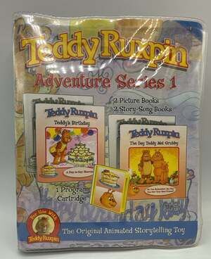 Teddy Ruxpin Adventure Series 1 2 Picture Books 2 Books 1 Program Cartridge